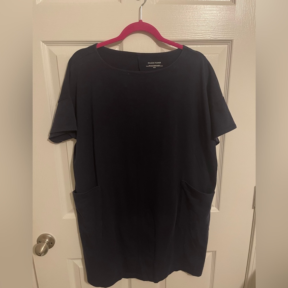 Eileen Fisher Navy Shirt Dress
